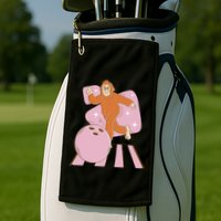 Bigfoot Bowling Sasquatch Funny Golf Towel