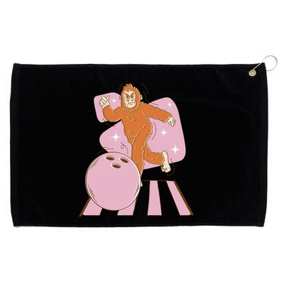 Bigfoot Bowling Sasquatch Funny Grommeted Golf Towel