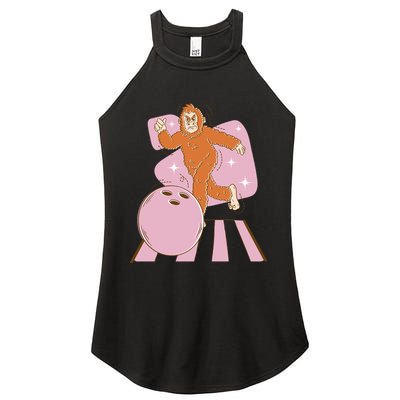 Bigfoot Bowling Sasquatch Funny Women's Perfect Tri Rocker Tank