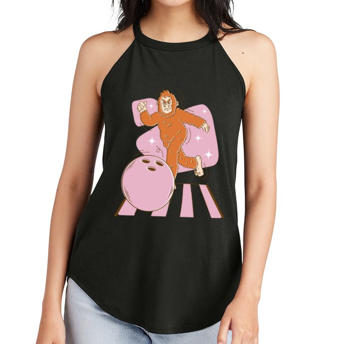 Bigfoot Bowling Sasquatch Funny Women's Perfect Tri Rocker Tank