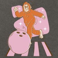 Bigfoot Bowling Sasquatch Funny Cotton Canvas Backpack