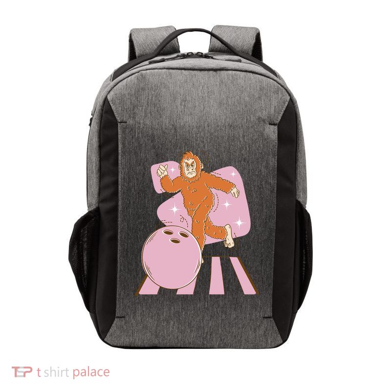 Bigfoot Bowling Sasquatch Funny Vector Backpack