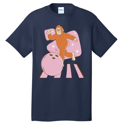 Bigfoot Bowling Sasquatch Funny Tall T-Shirt