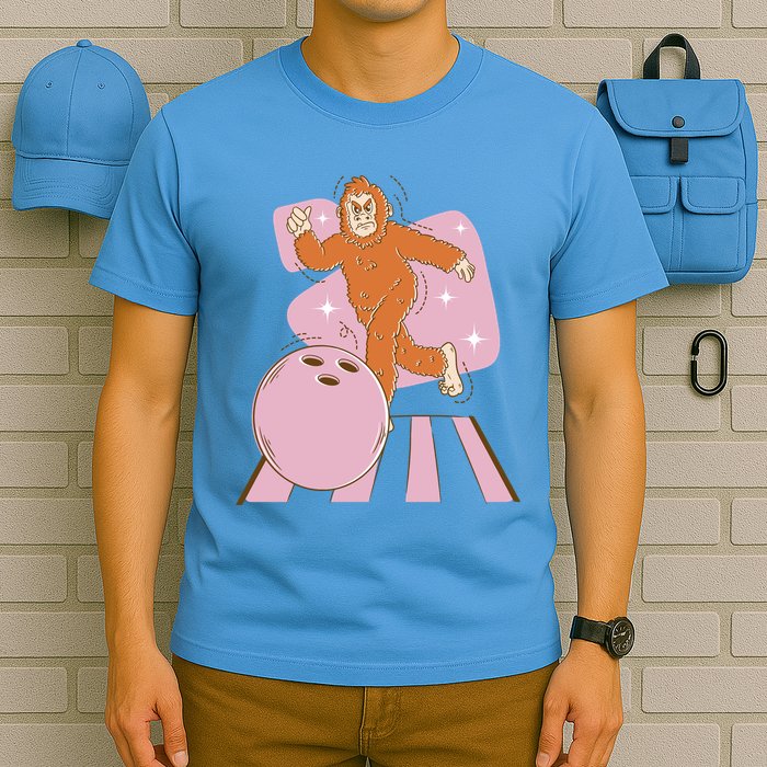 Bigfoot Bowling Sasquatch Funny T-Shirt