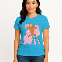 Bigfoot Bowling Sasquatch Funny Womens T-Shirt