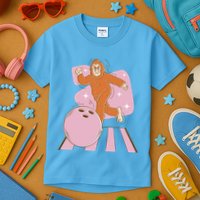 Bigfoot Bowling Sasquatch Funny Kids T-Shirt
