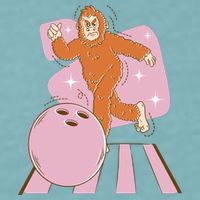 Bigfoot Bowling Sasquatch Funny Sueded Cloud Jersey T-Shirt