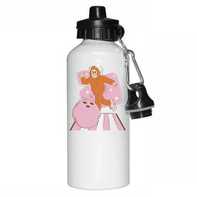 Bigfoot Bowling Sasquatch Funny Aluminum Water Bottle 