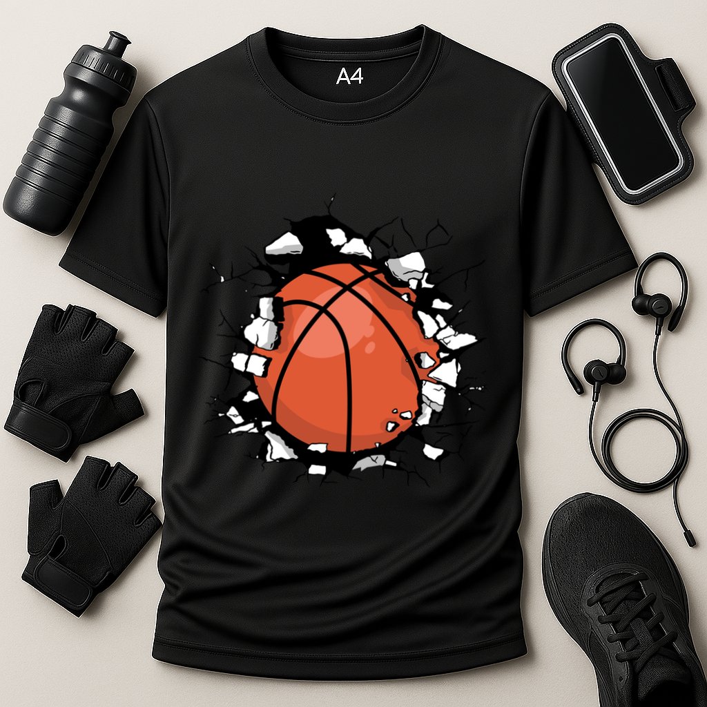 Basketball Ball Sport Basket Gift Cooling Performance Crew T-Shirt