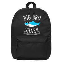  Big Bro Shark Funny Big Brother 16 in Basic Backpack