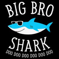  Big Bro Shark Funny Big Brother 16 in Basic Backpack