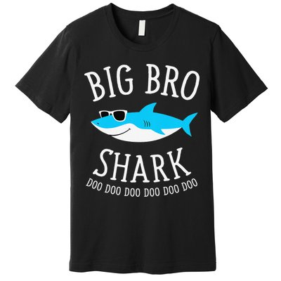  Big Bro Shark Funny Big Brother Premium T-Shirt