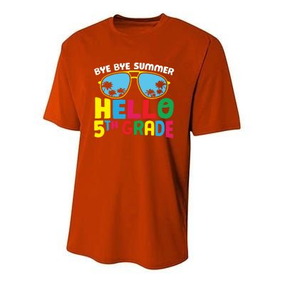 Bye Bye Summer Hello Fifth Grade Cute 5Th Grade Cool Gift Youth Performance Sprint T-Shirt