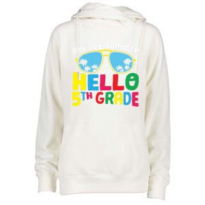 Bye Bye Summer Hello Fifth Grade Cute 5Th Grade Cool Gift Womens Funnel Neck Pullover Hood