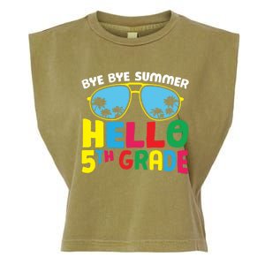 Bye Bye Summer Hello Fifth Grade Cute 5Th Grade Cool Gift Garment-Dyed Women's Muscle Tee