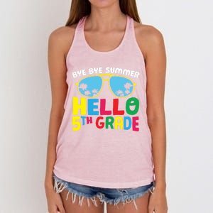 Bye Bye Summer Hello Fifth Grade Cute 5Th Grade Cool Gift Women's Knotted Racerback Tank