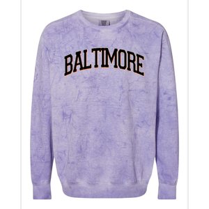 Baltimore Baseball Sport Logo Colorblast Crewneck Sweatshirt