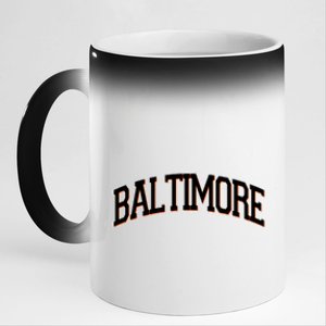 Baltimore Baseball Sport Logo 11oz Black Color Changing Mug