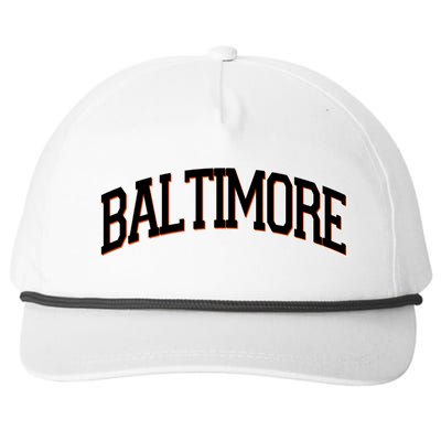 Baltimore Baseball Sport Logo Snapback Five-Panel Rope Hat