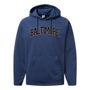 Baltimore Baseball Sport Logo Performance Fleece Hoodie