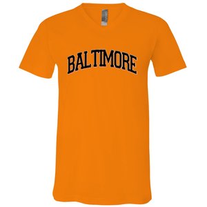 Baltimore Baseball Sport Logo V-Neck T-Shirt