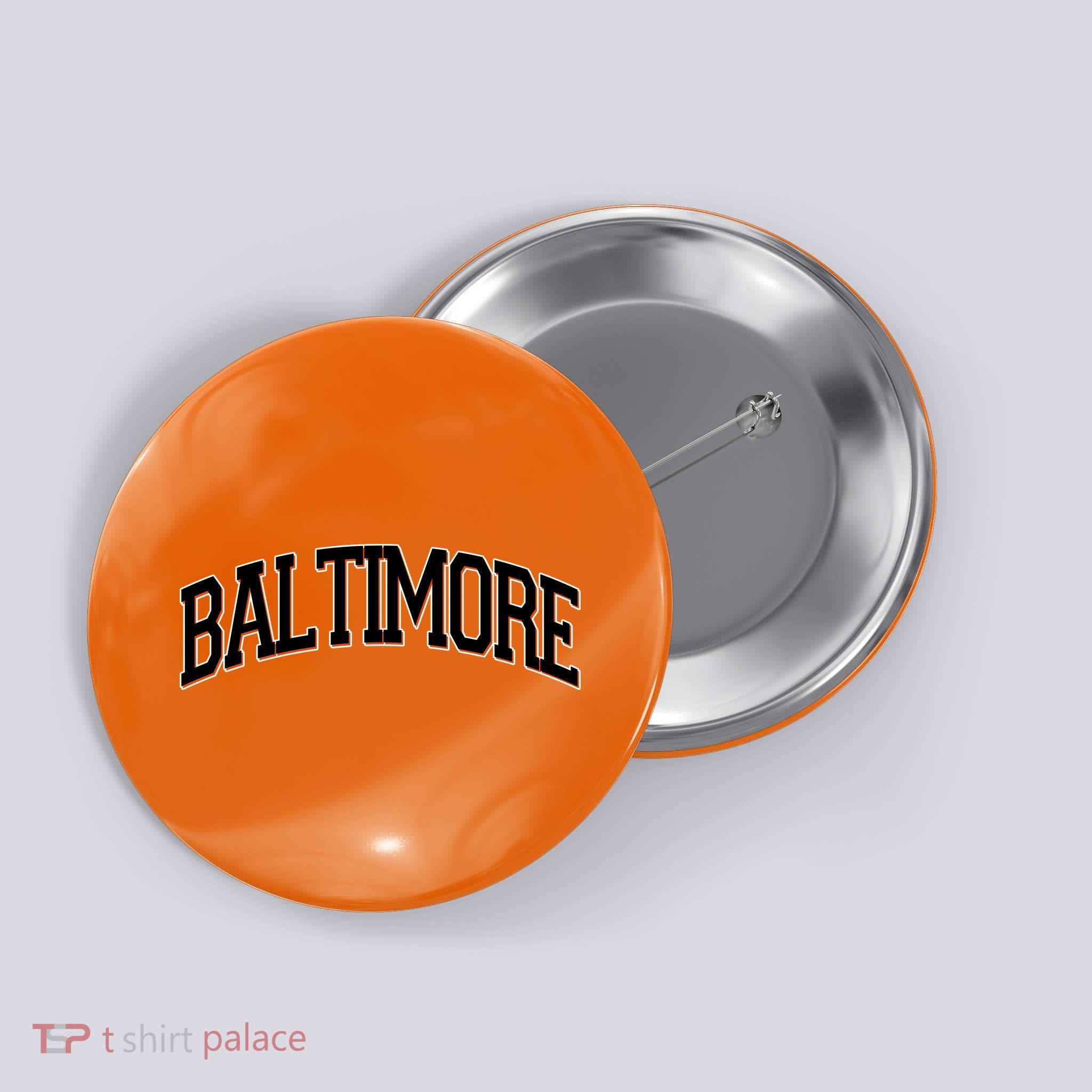 Baltimore Baseball Sport Logo Button