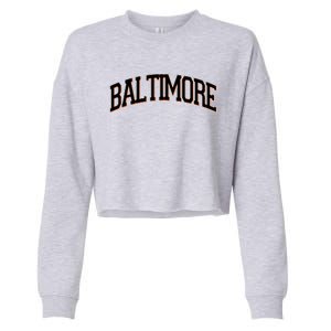 Baltimore Baseball Sport Logo Cropped Pullover Crew