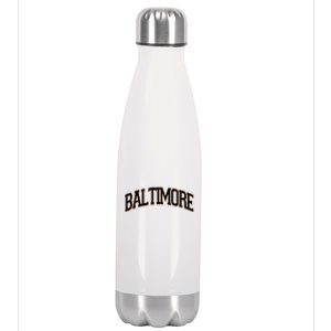 Baltimore Baseball Sport Logo Stainless Steel Insulated Water Bottle