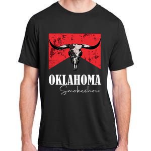 Boho Bull Skull Cow Oklahoma Smokeshow Western Country Adult ChromaSoft Performance T-Shirt