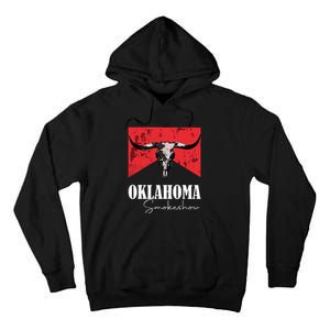 Boho Bull Skull Cow Oklahoma Smokeshow Western Country Tall Hoodie