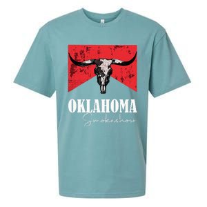 Boho Bull Skull Cow Oklahoma Smokeshow Western Country Sueded Cloud Jersey T-Shirt