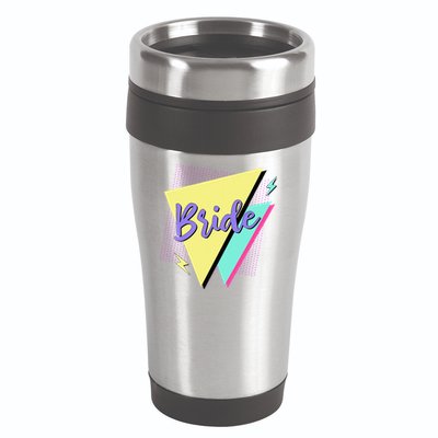 Bride & Bride Squad Retro 90’s Bachelorette Party Matching 16oz Travel Tumbler