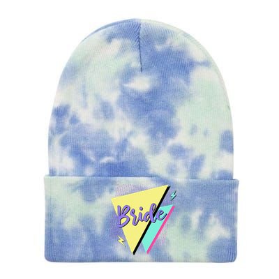 Bride & Bride Squad Retro 90’s Bachelorette Party Matching Tie Dye 12in Knit Beanie