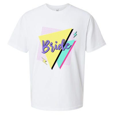 Bride & Bride Squad Retro 90’s Bachelorette Party Matching Sueded Cloud Jersey T-Shirt