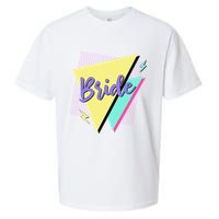 Bride & Bride Squad Retro 90’s Bachelorette Party Matching Sueded Cloud Jersey T-Shirt