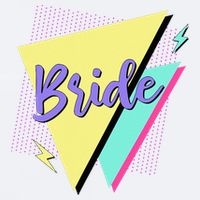 Bride & Bride Squad Retro 90’s Bachelorette Party Matching Sueded Cloud Jersey T-Shirt