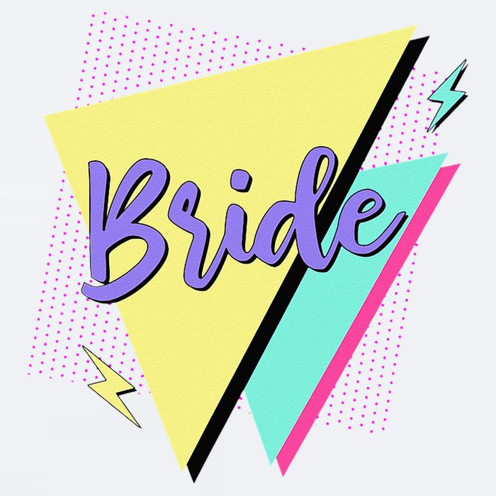 Bride & Bride Squad Retro 90’s Bachelorette Party Matching Sueded Cloud Jersey T-Shirt