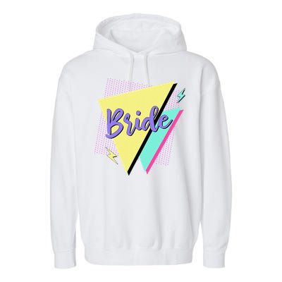 Bride & Bride Squad Retro 90’s Bachelorette Party Matching Garment-Dyed Fleece Hoodie