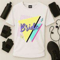 Bride & Bride Squad Retro 90’s Bachelorette Party Matching Performance Shirt