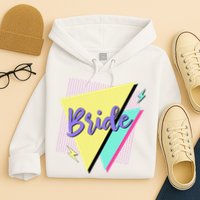 Bride & Bride Squad Retro 90’s Bachelorette Party Matching Hoodie