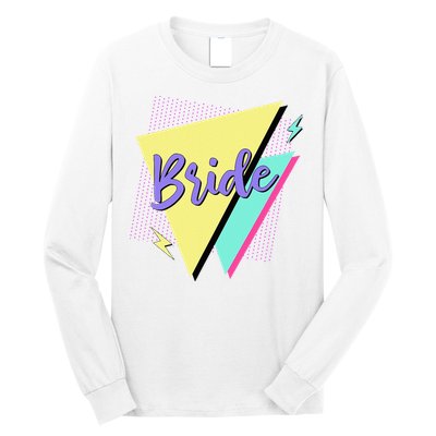 Bride & Bride Squad Retro 90’s Bachelorette Party Matching Long Sleeve Shirt