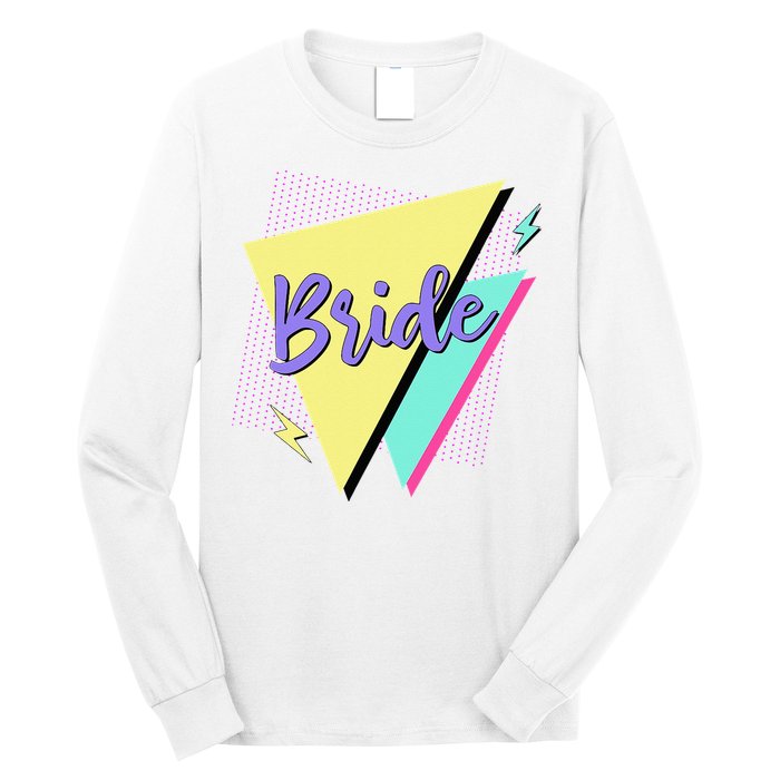 Bride & Bride Squad Retro 90’s Bachelorette Party Matching Long Sleeve Shirt