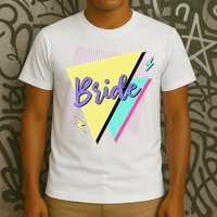 Bride & Bride Squad Retro 90’s Bachelorette Party Matching T-Shirt