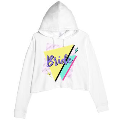 Bride & Bride Squad Retro 90’s Bachelorette Party Matching Crop Fleece Hoodie