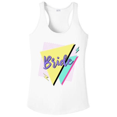 Bride & Bride Squad Retro 90’s Bachelorette Party Matching Ladies PosiCharge Competitor Racerback Tank