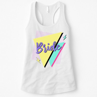 Bride & Bride Squad Retro 90’s Bachelorette Party Matching Womens Tank Top