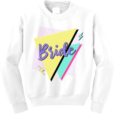 Bride & Bride Squad Retro 90’s Bachelorette Party Matching Kids Sweatshirt