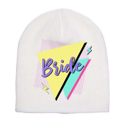 Bride & Bride Squad Retro 90’s Bachelorette Party Matching Short Acrylic Beanie