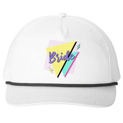 Bride & Bride Squad Retro 90’s Bachelorette Party Matching Snapback Five-Panel Rope Hat