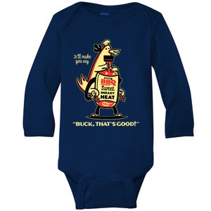 Buck's BBQ Sauce Sweet Sneaky Heat Buck, That's Good! Baby Long Sleeve Bodysuit